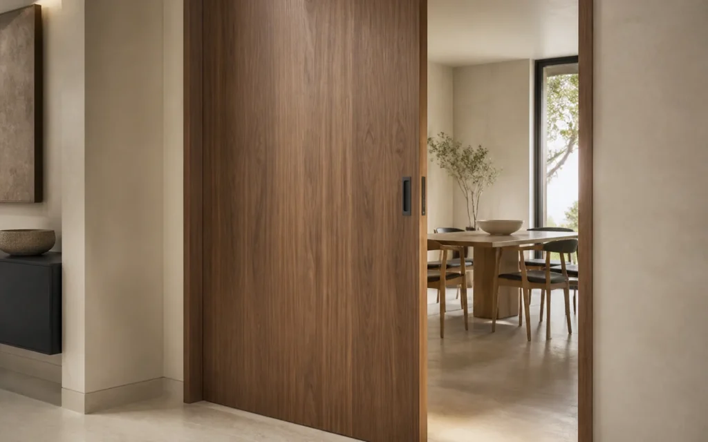 Application inspiration: sliding wardrobe panel with a low-profile handle.